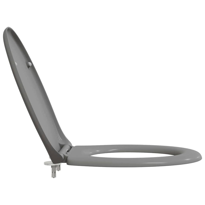 vidaXL Gyorsan Levehető WC Ülőke Szürke 44.8 x 37.3 x 4.2 cm Duroplast