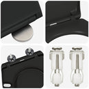 vidaXL Gyorsan Levehető WC Ülőke Fekete 44.8 x 37.3 x 4.2 cm Duroplast