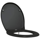 vidaXL WC ülőke Fekete 47 x 37 x 4 cm Duroplast