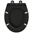 vidaXL Gyorsan Levehető WC Ülőke Fekete 44.8 x 37.3 x 4.2 cm Duroplast