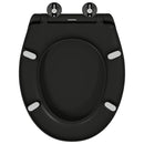 vidaXL WC ülőke Fekete 47 x 37 x 4 cm Duroplast
