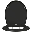 vidaXL Gyorsan Levehető WC Ülőke Fekete 44.8 x 37.3 x 4.2 cm Duroplast