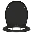vidaXL WC ülőke Fekete 47 x 37 x 4 cm Duroplast