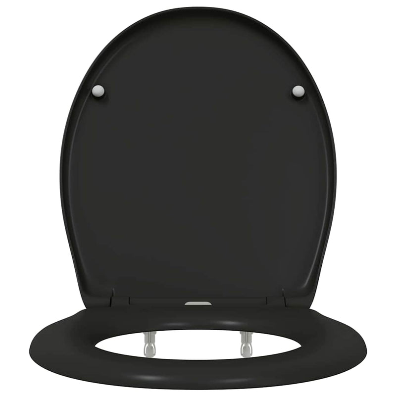 vidaXL Gyorsan Levehető WC Ülőke Fekete 44.8 x 37.3 x 4.2 cm Duroplast