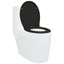 vidaXL WC ülőke Fekete 47 x 37 x 4 cm Duroplast