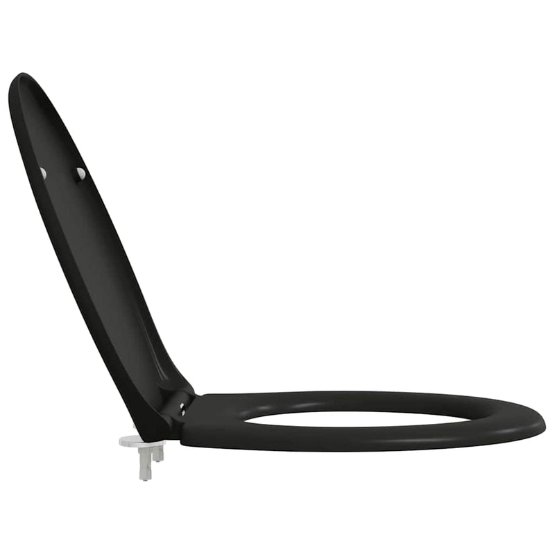 vidaXL Gyorsan Levehető WC Ülőke Fekete 44.8 x 37.3 x 4.2 cm Duroplast