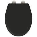 vidaXL Gyorsan Levehető WC Ülőke Fekete 44.8 x 37.3 x 4.2 cm Duroplast