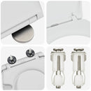 vidaXL Gyorsan Levehető WC Ülőke Fehér 44.8 x 37.3 x 4.2 cm Duroplast