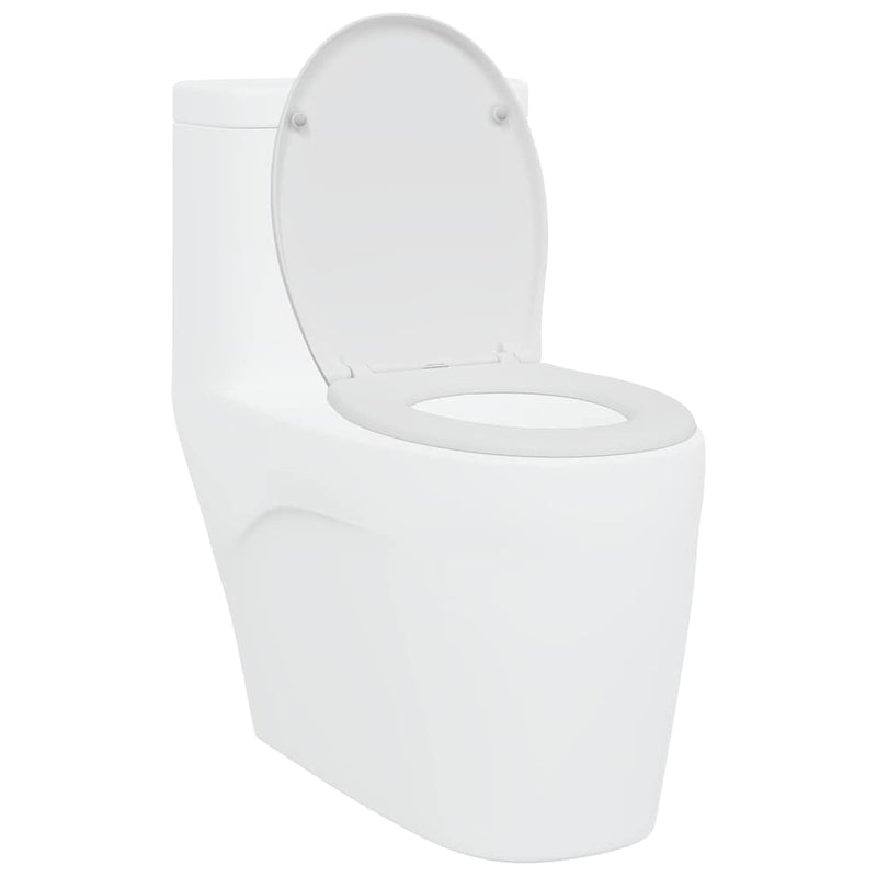 vidaXL Gyorsan Levehető WC Ülőke Fehér 44.8 x 37.3 x 4.2 cm Duroplast