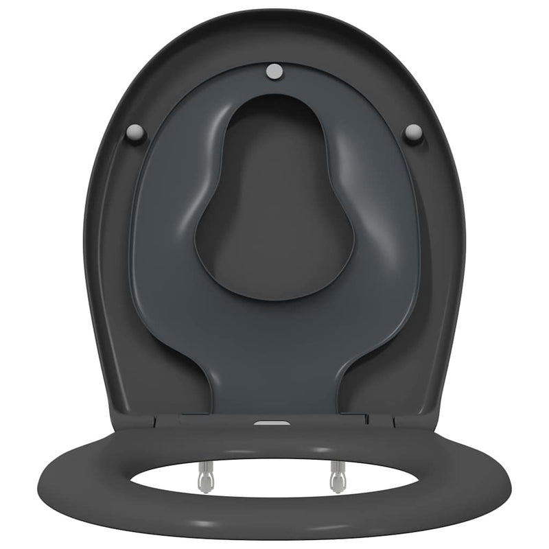vidaXL Gyorsan Levehető WC Ülőke Antracit 44.5 x 37.3 x 4.3 cm
