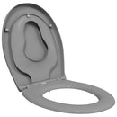 vidaXL Gyorsan Levehető WC Ülőke Szürke 44.5 x 37.3 x 4.3 cm Duroplast