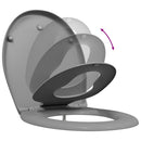 vidaXL Gyorsan Levehető WC Ülőke Szürke 44.5 x 37.3 x 4.3 cm Duroplast