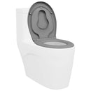 vidaXL Gyorsan Levehető WC Ülőke Szürke 44.5 x 37.3 x 4.3 cm Duroplast