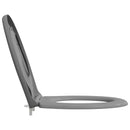 vidaXL Gyorsan Levehető WC Ülőke Szürke 44.5 x 37.3 x 4.3 cm Duroplast