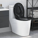 vidaXL WC ülőke Fekete 47 x 37 x 4 cm Duroplast