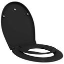 vidaXL WC ülőke Fekete 47 x 37 x 4 cm Duroplast