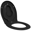 vidaXL WC ülőke Fekete 47 x 37 x 4 cm Duroplast