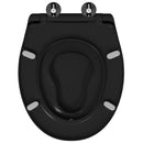 vidaXL WC ülőke Fekete 47 x 37 x 4 cm Duroplast