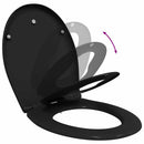 vidaXL WC ülőke Fekete 47 x 37 x 4 cm Duroplast