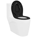 vidaXL WC ülőke Fekete 47 x 37 x 4 cm Duroplast
