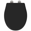 vidaXL WC ülőke Fekete 47 x 37 x 4 cm Duroplast