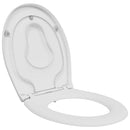 vidaXL Gyorsan Levehető WC Ülőke Fehér 44.5 x 37.3 x 4.3 cm Duroplast