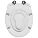 vidaXL Gyorsan Levehető WC Ülőke Fehér 44.5 x 37.3 x 4.3 cm Duroplast