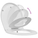 vidaXL Gyorsan Levehető WC Ülőke Fehér 44.5 x 37.3 x 4.3 cm Duroplast