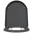 vidaXL Gyorsan Levehető WC Ülőke Antracit 46.2 x 36 x 4.3 cm Duroplast