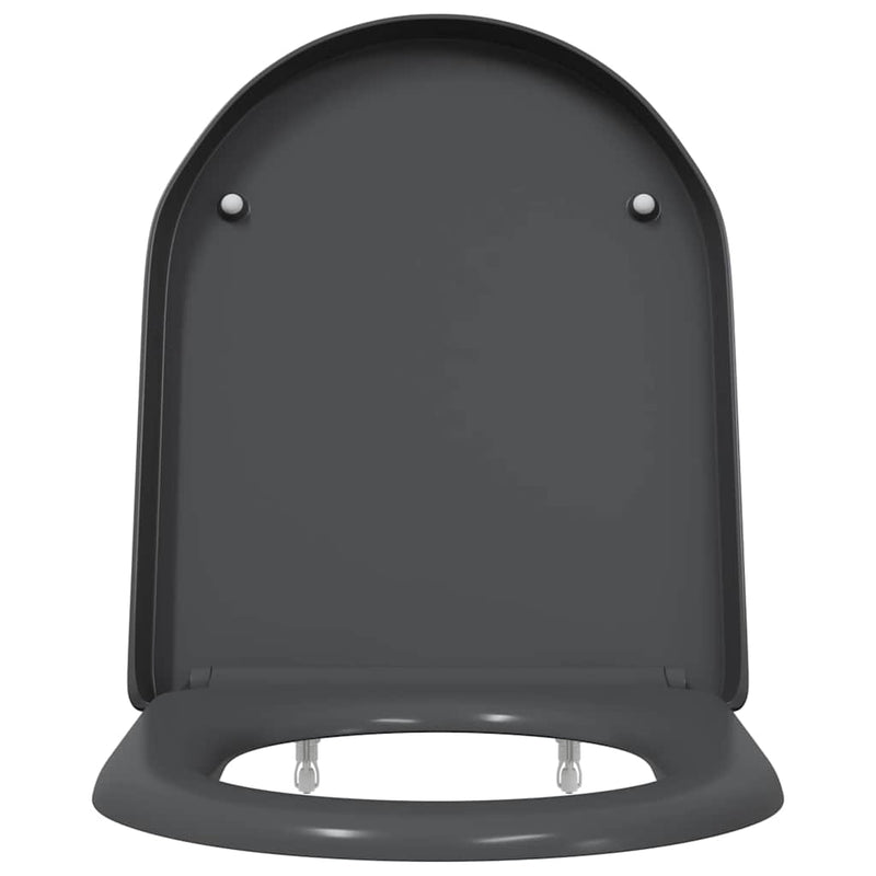 vidaXL Gyorsan Levehető WC Ülőke Antracit 46.2 x 36 x 4.3 cm Duroplast