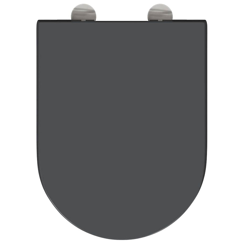 vidaXL Gyorsan Levehető WC Ülőke Antracit 46.2 x 36 x 4.3 cm Duroplast