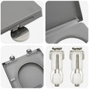 vidaXL WC ülőke Szürke 46,2 x 36 x 4,3 cm Duroplast