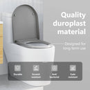 vidaXL WC ülőke Szürke 49 x 36 x 4 cm Duroplast