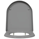 vidaXL Gyorsan Levehető WC Ülőke Szürke 46.2 x 36 x 4.3 cm Duroplast