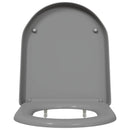 vidaXL WC ülőke Szürke 49 x 36 x 4 cm Duroplast