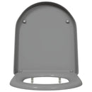 vidaXL WC ülőke Szürke 46,2 x 36 x 4,3 cm Duroplast