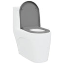 vidaXL Gyorsan Levehető WC Ülőke Szürke 46.2 x 36 x 4.3 cm Duroplast