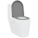 vidaXL WC ülőke Szürke 49 x 36 x 4 cm Duroplast