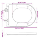vidaXL WC ülőke Szürke 46,2 x 36 x 4,3 cm Duroplast