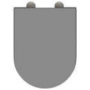 vidaXL Gyorsan Levehető WC Ülőke Szürke 46.2 x 36 x 4.3 cm Duroplast