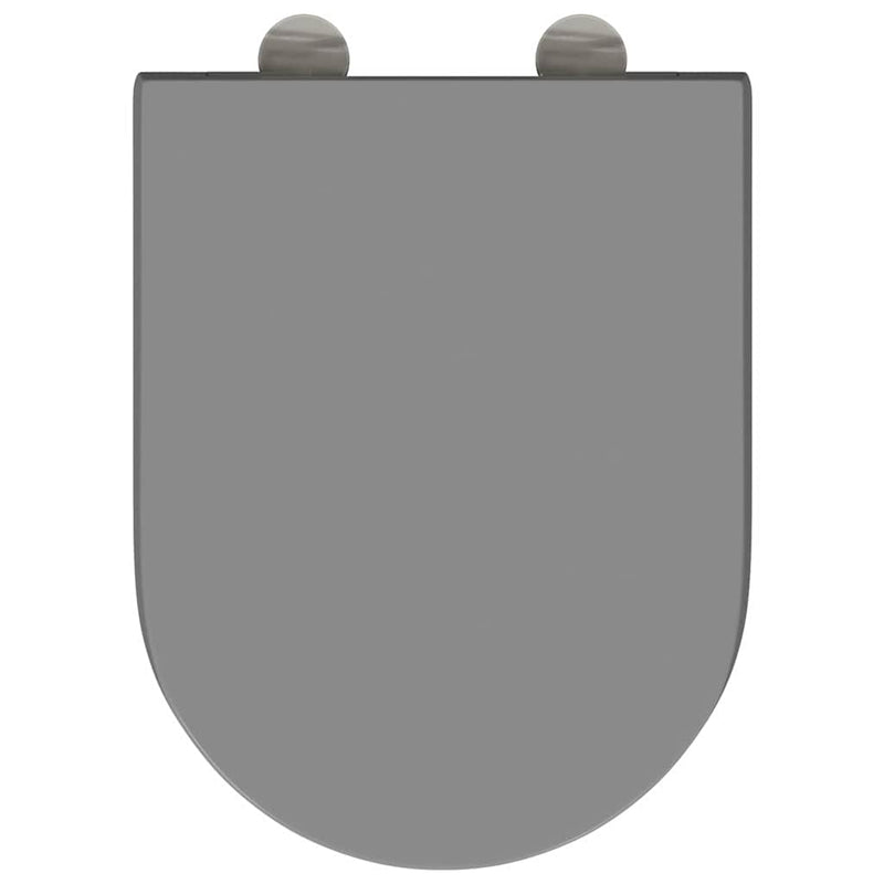 vidaXL Gyorsan Levehető WC Ülőke Szürke 46.2 x 36 x 4.3 cm Duroplast