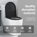 vidaXL WC ülőke Fekete 49 x 36 x 4 cm Duroplast