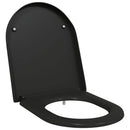 vidaXL WC ülőke Fekete 49 x 36 x 4 cm Duroplast