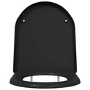 vidaXL Gyorsan Levehető WC Ülőke Fekete 46.2 x 36 x 4.3 cm Duroplast