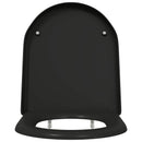 vidaXL WC ülőke Fekete 49 x 36 x 4 cm Duroplast