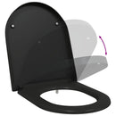 vidaXL WC ülőke Fekete 49 x 36 x 4 cm Duroplast