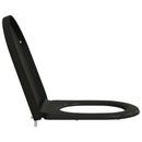 vidaXL WC ülőke Fekete 49 x 36 x 4 cm Duroplast