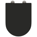 vidaXL Gyorsan Levehető WC Ülőke Fekete 46.2 x 36 x 4.3 cm Duroplast