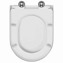 vidaXL Gyorsan Levehető WC Ülőke Fehér 46.2 x 36 x 4.3 cm Duroplast