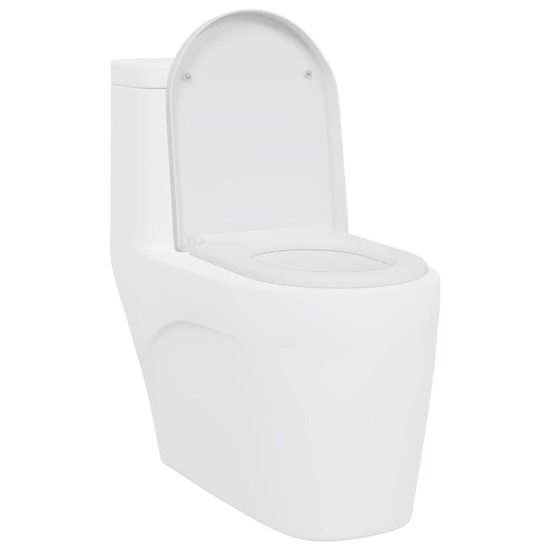 vidaXL Gyorsan Levehető WC Ülőke Fehér 46.2 x 36 x 4.3 cm Duroplast